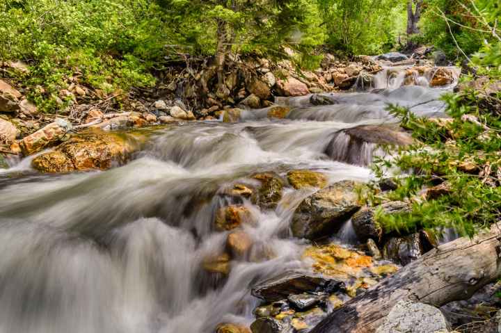 landscape photography of water flowing