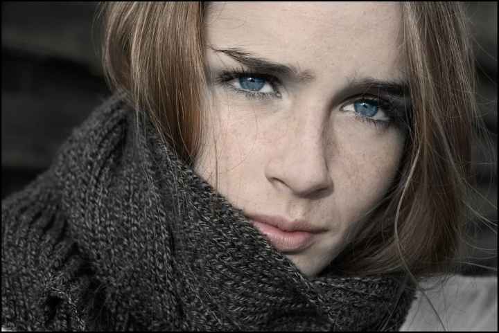 close up portrait photo of woman